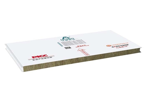 شراء GMP المعيار العزل الحراري الصخور الصوف ساندويتش لوحة لمنع الحريق online manufacture