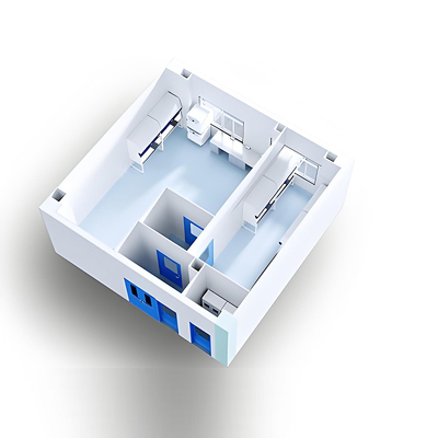 شراء Huuao Customized GMP Laboratory Cleanroom Project Modular Wall Panel Lighting Sterile Clean Room online manufacture