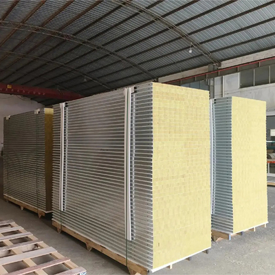 شراء Huaao 50 mm 75 mm 100 mm Customized Metal Sandwich Panels Heat Sound Insulation Clean Room Rock Wool Slate Rock Wool for Insulation online manufacture