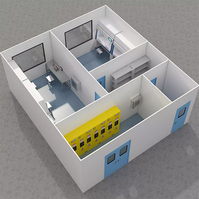 شراء Huuao مصنع الغرف النظيفة معيار GMP مورد مشروع الغرف النظيفة المعيارية لغرفة المستشفى / غرفة العمليات مشروع الغرف النظيفة بألواح فولاذية مطلية بمسحوق لمستحضرات الأدوية online manufacture