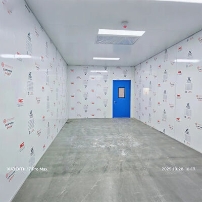 غرفة نظيفة خالية من الغبار هوااو Iso 7 8 مستوى غرفة نظيفة مصنوعة مسبقاً للصناعة غرفة نظيفة